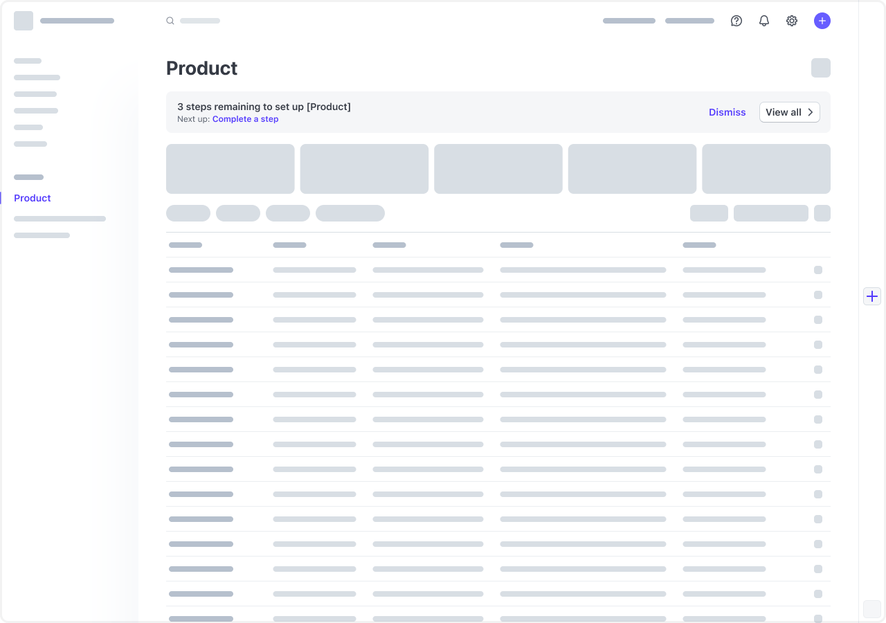 A mockup of a page template
